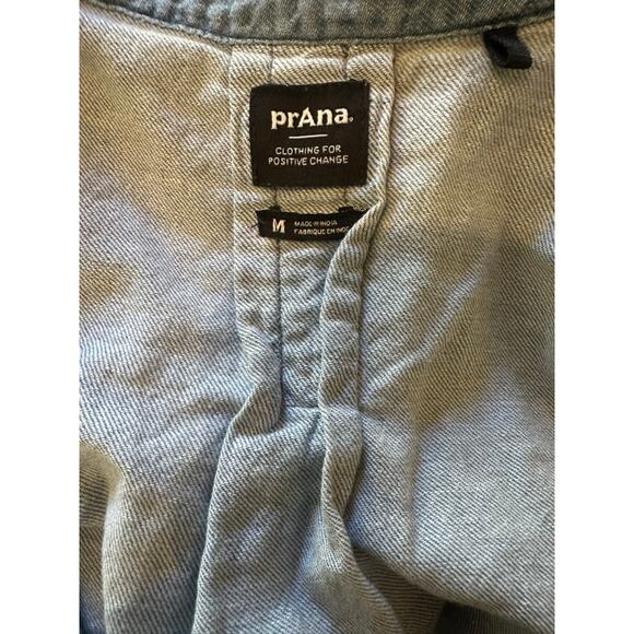 prAna Blue Organic Cotton Button up Tank Size M - Picture 3 of 6